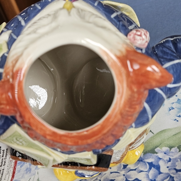 Vintage Fitz And Floyd Birdbrains Owl Capone Teapot cir 2000 - Picture 6 of 12